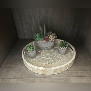 Acrylic Faux Mother of Pearl Look Tray